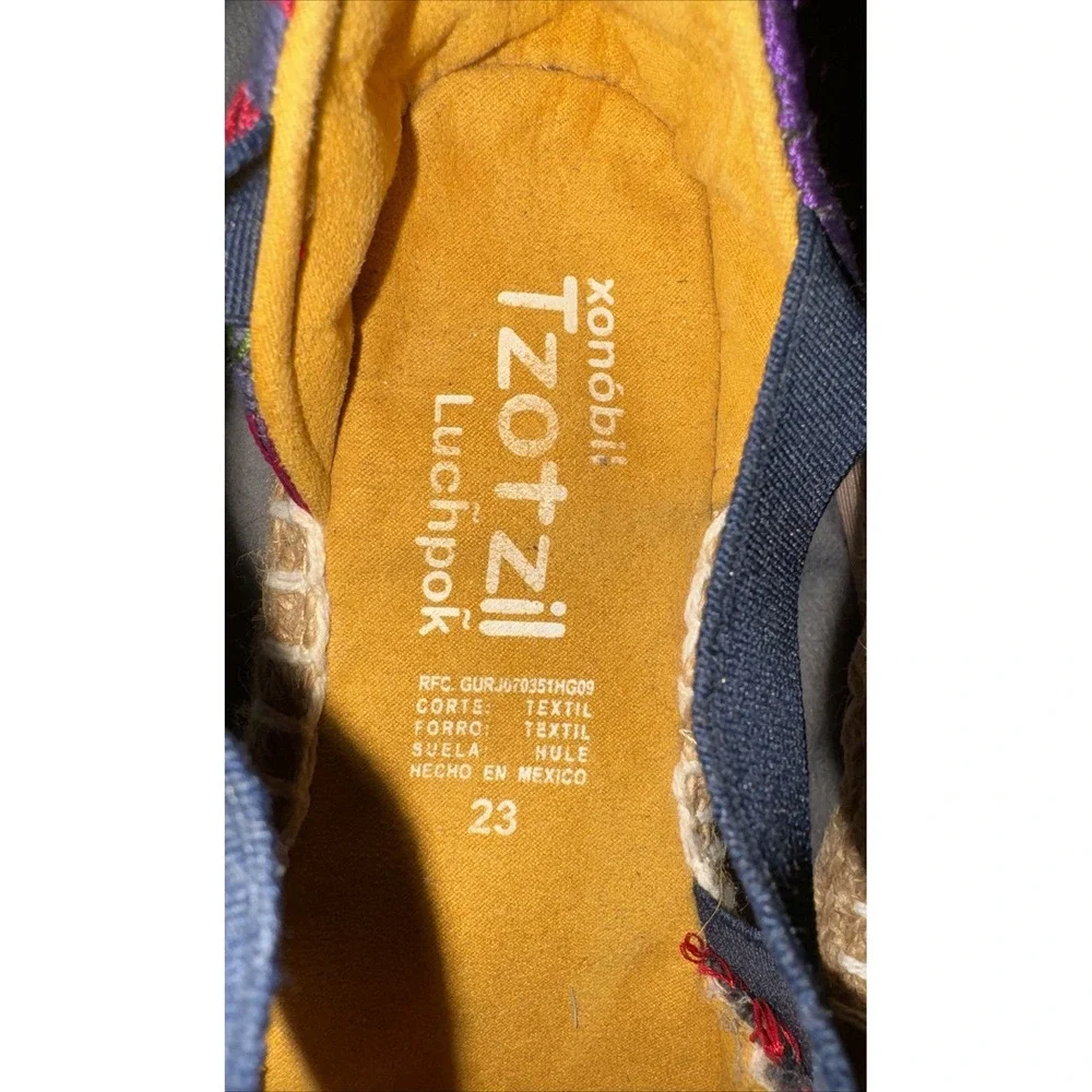 Tzotzil Espadrille Flats Embroidered Artisan Art Shoes Comfort Women's 23 US 6